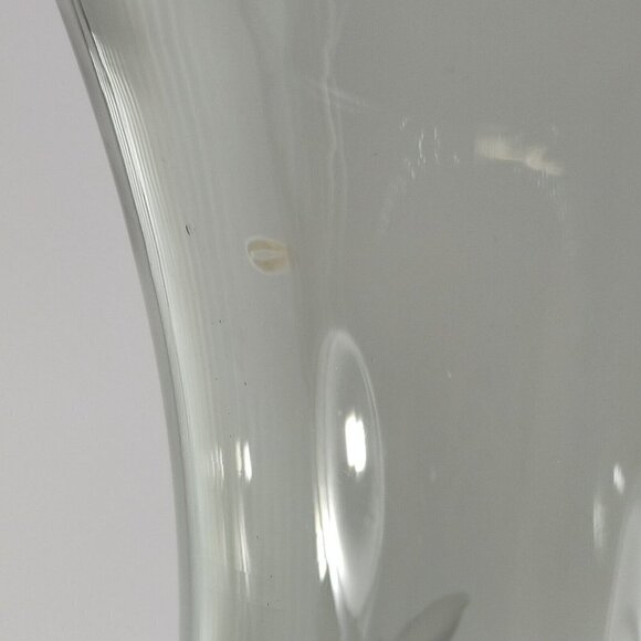 Vintage Floral Cut Glass Footed Clear Decorative Flared Bud Vase - Picture 11 of 12